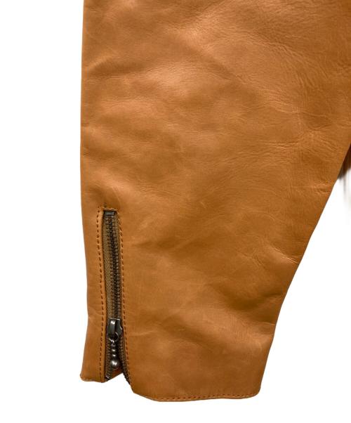 NUDIE JEANS（ヌーディー・ジーンズ）NUDIE JEANS (ヌーディー・ジーンズ) EDDY LEATHER JACKET ブラウン サイズ:Sの古着・服飾アイテム