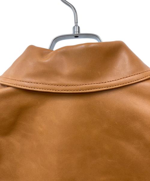 NUDIE JEANS（ヌーディー・ジーンズ）NUDIE JEANS (ヌーディー・ジーンズ) EDDY LEATHER JACKET ブラウン サイズ:Sの古着・服飾アイテム