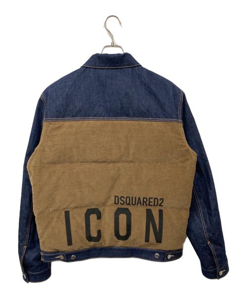 DSQUARED2（ディースクエアード）DSQUARED2 (ディースクエアード) ICON PADDED JEAN JACKET インディゴ サイズ:48の古着・服飾アイテム