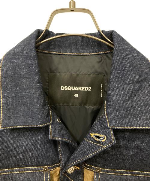 DSQUARED2（ディースクエアード）DSQUARED2 (ディースクエアード) ICON PADDED JEAN JACKET インディゴ サイズ:48の古着・服飾アイテム