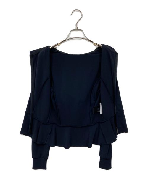 FOXEY NEWYORK（フォクシーニューヨーク）FOXEY NEWYORK (フォクシーニューヨーク) ジップパーカー ネイビー サイズ:40の古着・服飾アイテム