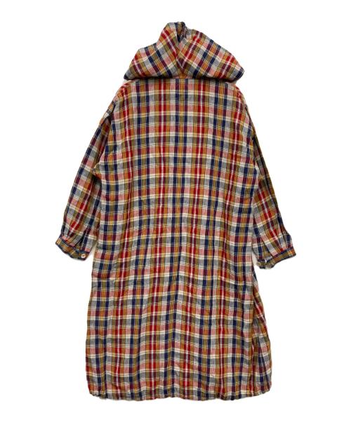 45R（フォーティファイブ・アール）45R (フォーティファイブ・アール) インドリネンマドラスのセーラードレス レッド サイズ:表記なしの古着・服飾アイテム