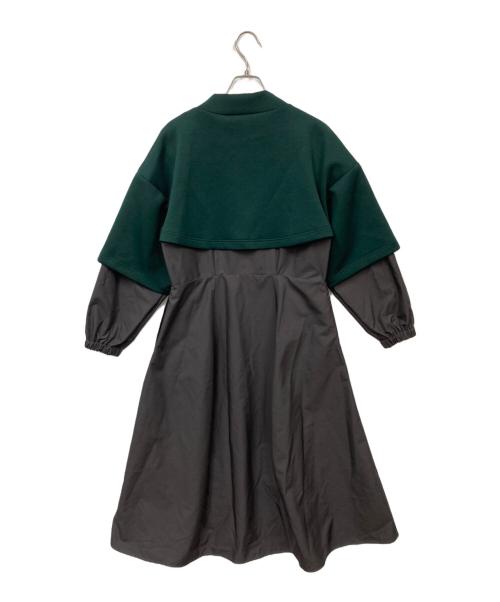 nagonstans（ナゴンスタンス）nagonstans (ナゴンスタンス) combination dress切替ワンピース グリーン サイズ:Ｓの古着・服飾アイテム