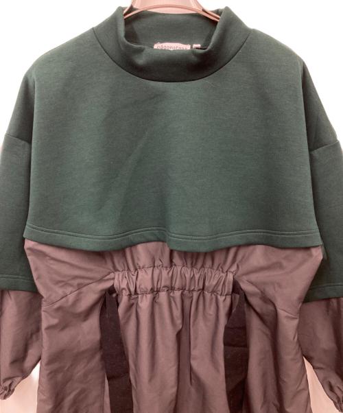 nagonstans（ナゴンスタンス）nagonstans (ナゴンスタンス) combination dress切替ワンピース グリーン サイズ:Ｓの古着・服飾アイテム