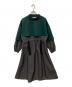 nagonstans（ナゴンスタンス）の古着「combination dress切替ワンピース」｜グリーン