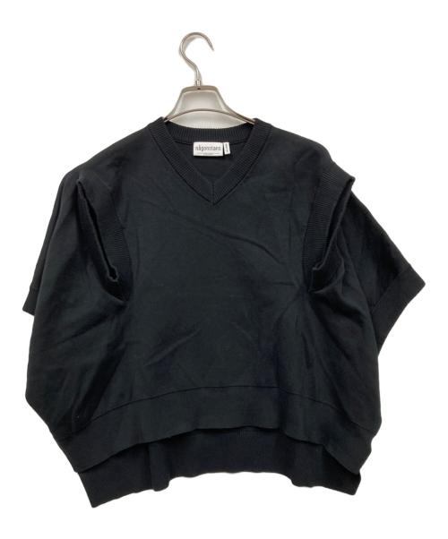 nagonstans（ナゴンスタンス）nagonstans (ナゴンスタンス) 2Way Cropped Vest ブラック サイズ:Mの古着・服飾アイテム