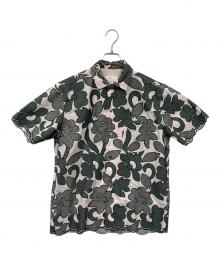 TOGA VIRILIS（トーガ ビリリース）の古着「Embroidery S/S shirt」｜グリーン