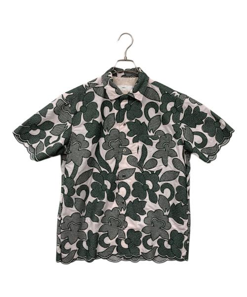 TOGA VIRILIS（トーガ ビリリース）TOGA VIRILIS (トーガ ビリリース) Embroidery S/S shirt グリーン サイズ:44の古着・服飾アイテム