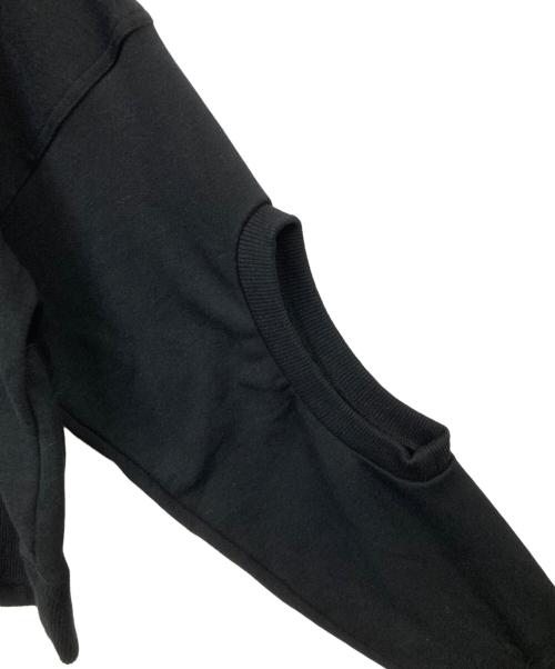 nagonstans（ナゴンスタンス）nagonstans (ナゴンスタンス) hole sweat pullover ブラック サイズ:MEDIUM 未使用品の古着・服飾アイテム