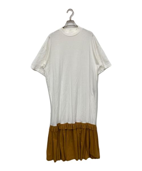 nagonstans（ナゴンスタンス）nagonstans (ナゴンスタンス) レイヤードワンピース ホワイト サイズ:SMALLの古着・服飾アイテム