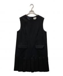 LANVIN en Bleu（ランバンオンブルー）の古着「ノースリーブワンピース」｜ブラック