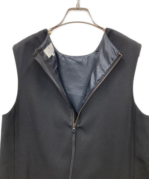 LANVIN en Bleu（ランバンオンブルー）LANVIN en Bleu (ランバンオンブルー) ノースリーブワンピース ブラック サイズ:38の古着・服飾アイテム