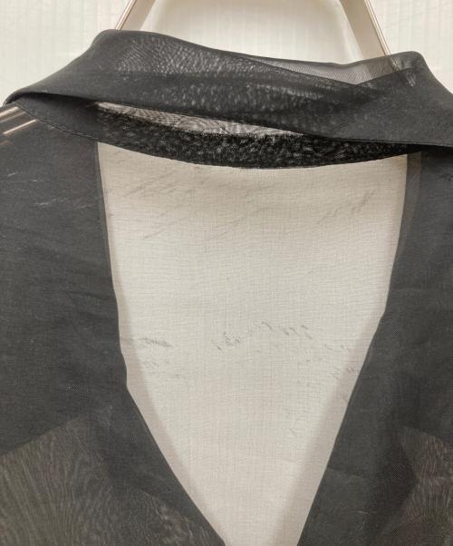 ENFOLD（エンフォルド）ENFOLD (エンフォルド) ASYMMETRY CIRCLE SHIRT CARDIGAN ブラウン サイズ:38の古着・服飾アイテム