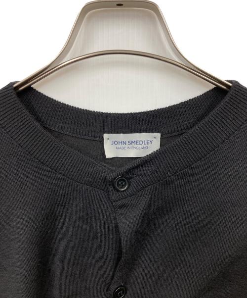 JOHN SMEDLEY（ジョンスメドレー）JOHN SMEDLEY (ジョンスメドレー) クルーネックカーディガン ブラック サイズ:Mの古着・服飾アイテム