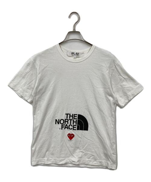 PLAY COMME des GARCONS（プレイコムデギャルソン）PLAY COMME des GARCONS (プレイコムデギャルソン) THE NORTH FACE (ザ ノース フェイス) Tシャツ ホワイト サイズ:Mの古着・服飾アイテム
