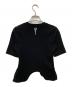 OMMO (オーエムエムオー) サークルカットハーフスリーブトップ ブラック サイズ:F：8000円