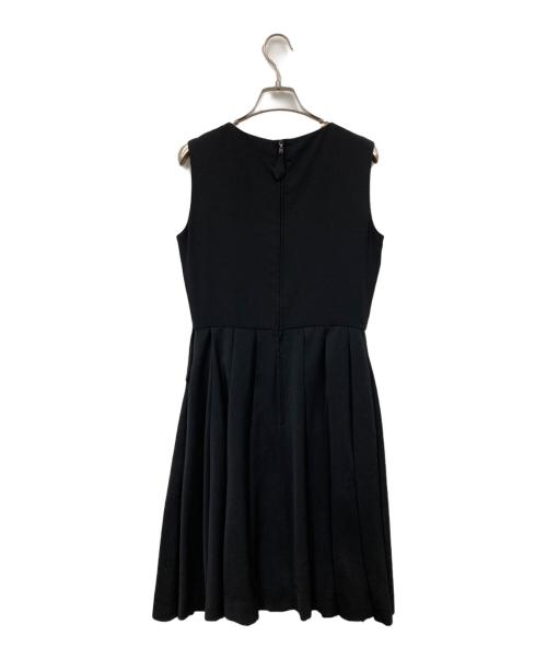 FOXEY NEWYORK（フォクシーニューヨーク）FOXEY NEWYORK (フォクシーニューヨーク) ノースリーブワンピース ブラック サイズ:40の古着・服飾アイテム