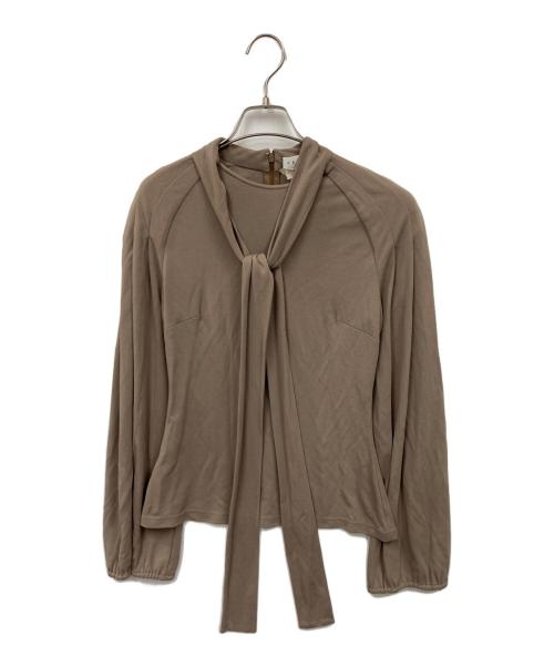 CELINE（セリーヌ）CELINE (セリーヌ) ボウタイブラウス ベージュ サイズ:38の古着・服飾アイテム