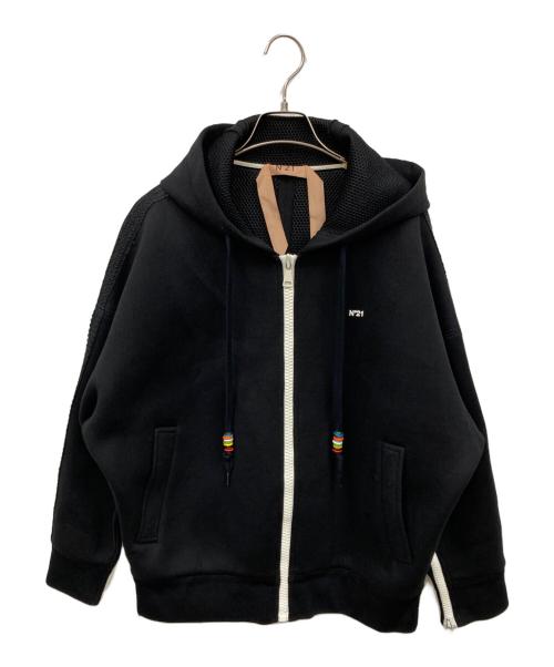 N°21（ヌメロヴェントゥーノ）N°21 (ヌメロヴェントゥーノ) ジップパーカー ブラック サイズ:38の古着・服飾アイテム