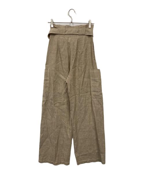 MaxMara（マックスマーラ）MaxMara (マックスマーラ) リネンカーゴパンツ ベージュ サイズ:36の古着・服飾アイテム