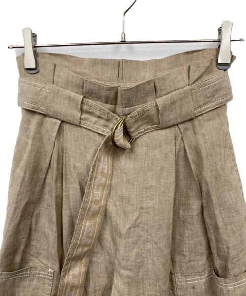 MaxMara（マックスマーラ）MaxMara (マックスマーラ) リネンカーゴパンツ ベージュ サイズ:36の古着・服飾アイテム