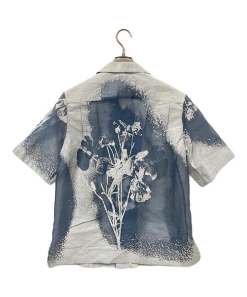 TAAKK（ターク）TAAKK (ターク) TRANSPARENT FLOWER SHIRT ブルー サイズ:2の古着・服飾アイテム