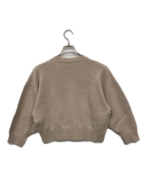 ENFOLD（エンフォルド）ENFOLD (エンフォルド) メリノウール ニット × シャツプルオーバー ベージュ サイズ:Mの古着・服飾アイテム