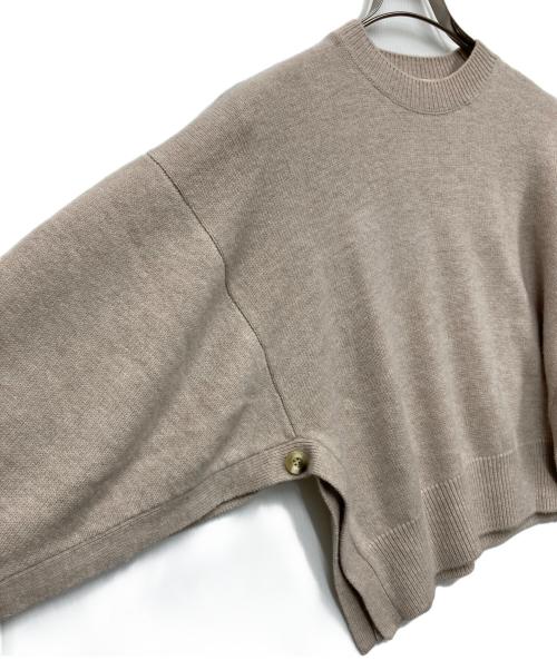 ENFOLD（エンフォルド）ENFOLD (エンフォルド) メリノウール ニット × シャツプルオーバー ベージュ サイズ:Mの古着・服飾アイテム