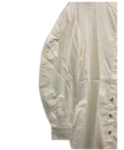 ENFOLD（エンフォルド）ENFOLD (エンフォルド) メリノウール ニット × シャツプルオーバー ベージュ サイズ:Mの古着・服飾アイテム