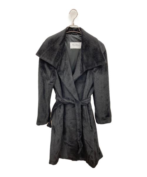 MaxMara（マックスマーラ）MaxMara (マックスマーラ) アルパカウールガウンコート ブラック サイズ:40の古着・服飾アイテム
