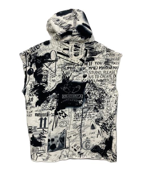 MM6 Maison Margiela（エムエムシックスメゾンマルジェラ）MM6 Maison Margiela (エムエムシックスメゾンマルジェラ) 落書きパーカー ベージュ サイズ:XSの古着・服飾アイテム