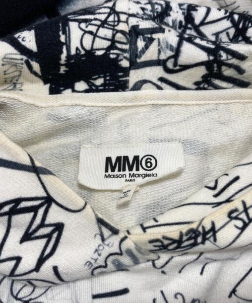 MM6 Maison Margiela（エムエムシックスメゾンマルジェラ）MM6 Maison Margiela (エムエムシックスメゾンマルジェラ) 落書きパーカー ベージュ サイズ:XSの古着・服飾アイテム