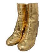 CHANELシャネル）の古着「アンクル ブーツ」｜ゴールド