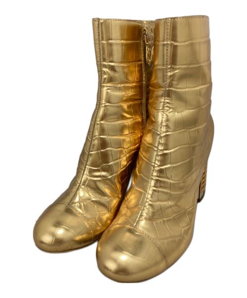 CHANEL（シャネル）CHANEL (シャネル) アンクル ブーツ ゴールド サイズ:37Cの古着・服飾アイテム