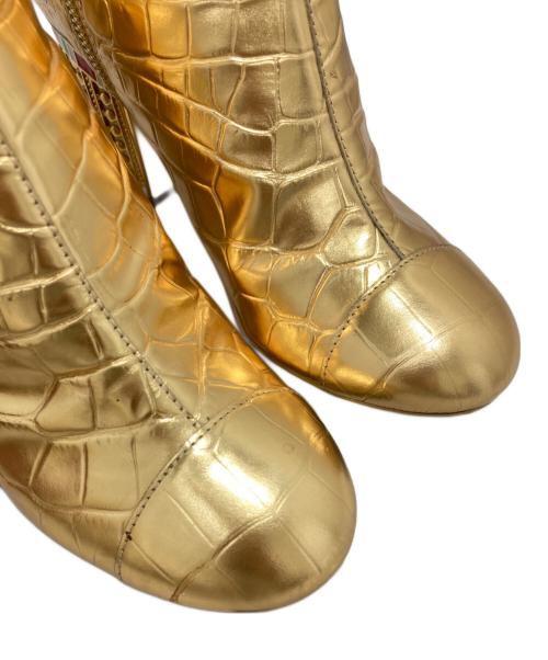 CHANEL（シャネル）CHANEL (シャネル) アンクル ブーツ ゴールド サイズ:37Cの古着・服飾アイテム