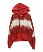 OFFWHITEオフホワイト）の古着「ショートビッグタイダイパーカー」｜レッド