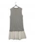MM6 Maison Margiela (エムエムシックスメゾンマルジェラ) ドッキングノースリーブワンピース グレー サイズ:M：7000円