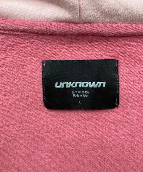 unknown（アンノーン）unknown (アンノーン) ジップパーカー ピンク サイズ:Lの古着・服飾アイテム