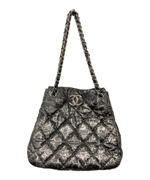 CHANEL（シャネル）CHANEL (シャネル) ココマークチェーンショルダーバッグ グレーの古着・服飾アイテム