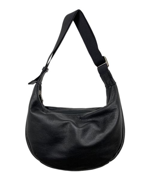 russet（ラシット）russet (ラシット) ソフトレザーラウンドショルダーバッグ ブラックの古着・服飾アイテム