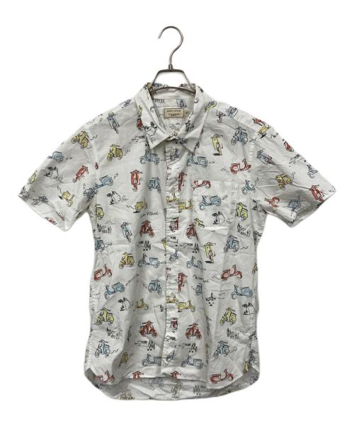 maison kitsune（メゾンキツネ）MAISON KITSUNE (メゾンキツネ) 半袖シャツ ホワイト サイズ:40の古着・服飾アイテム