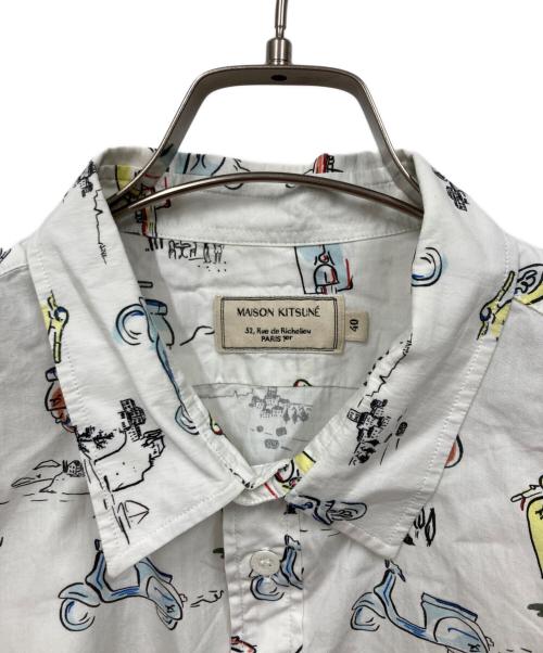maison kitsune（メゾンキツネ）MAISON KITSUNE (メゾンキツネ) 半袖シャツ ホワイト サイズ:40の古着・服飾アイテム