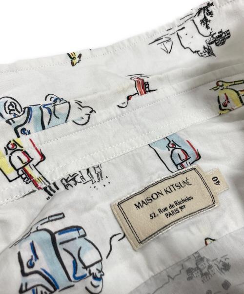 maison kitsune（メゾンキツネ）MAISON KITSUNE (メゾンキツネ) 半袖シャツ ホワイト サイズ:40の古着・服飾アイテム