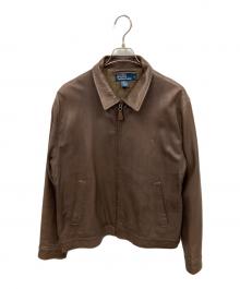 POLO RALPH LAUREN（ポロ・ラルフローレン）の古着「ポニー刺繍レザースイングトップ」｜ブラウン