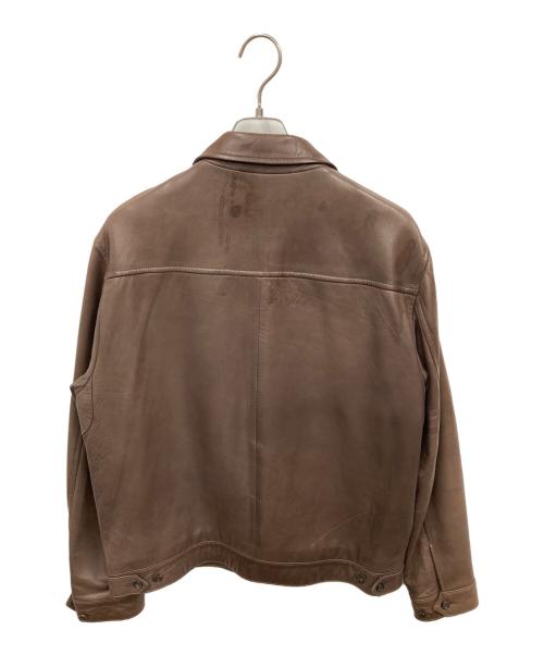 POLO RALPH LAUREN（ポロ・ラルフローレン）POLO RALPH LAUREN (ポロ・ラルフローレン) ポニー刺繍レザースイングトップ ブラウン サイズ:Lの古着・服飾アイテム