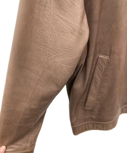 POLO RALPH LAUREN（ポロ・ラルフローレン）POLO RALPH LAUREN (ポロ・ラルフローレン) ポニー刺繍レザースイングトップ ブラウン サイズ:Lの古着・服飾アイテム