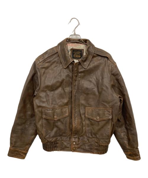 U'S NAVY（ユーエスネイビー）U'S NAVY (ユーエスネイビー) A-2フライトジャケット ブラウン サイズ:38の古着・服飾アイテム