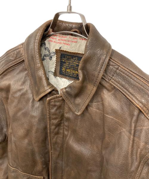 U'S NAVY（ユーエスネイビー）U'S NAVY (ユーエスネイビー) A-2フライトジャケット ブラウン サイズ:38の古着・服飾アイテム