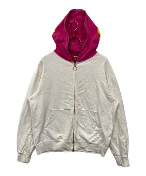 BAPE BY A BATHING APE（ベイプバイアベイシングエイプ）BAPE BY A BATHING APE (ベイプバイアベイシングエイプ) ジップパーカー ホワイト サイズ:Lの古着・服飾アイテム