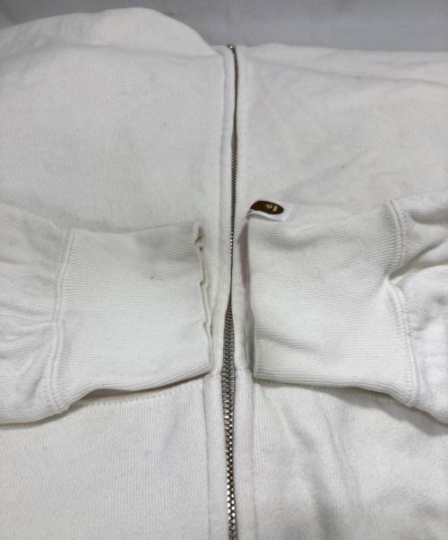 BAPE BY A BATHING APE（ベイプバイアベイシングエイプ）BAPE BY A BATHING APE (ベイプバイアベイシングエイプ) ジップパーカー ホワイト サイズ:Lの古着・服飾アイテム